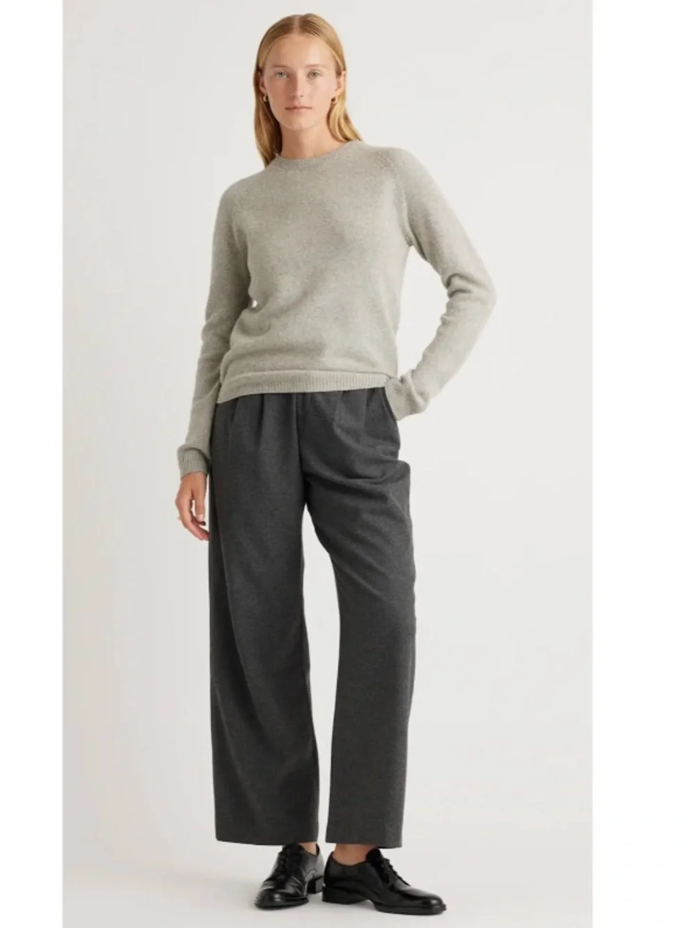 Quince 100% Yak Wool Crewneck Pullover Sweater Minimalist Heather Grey Medium - Picture 10 of 10